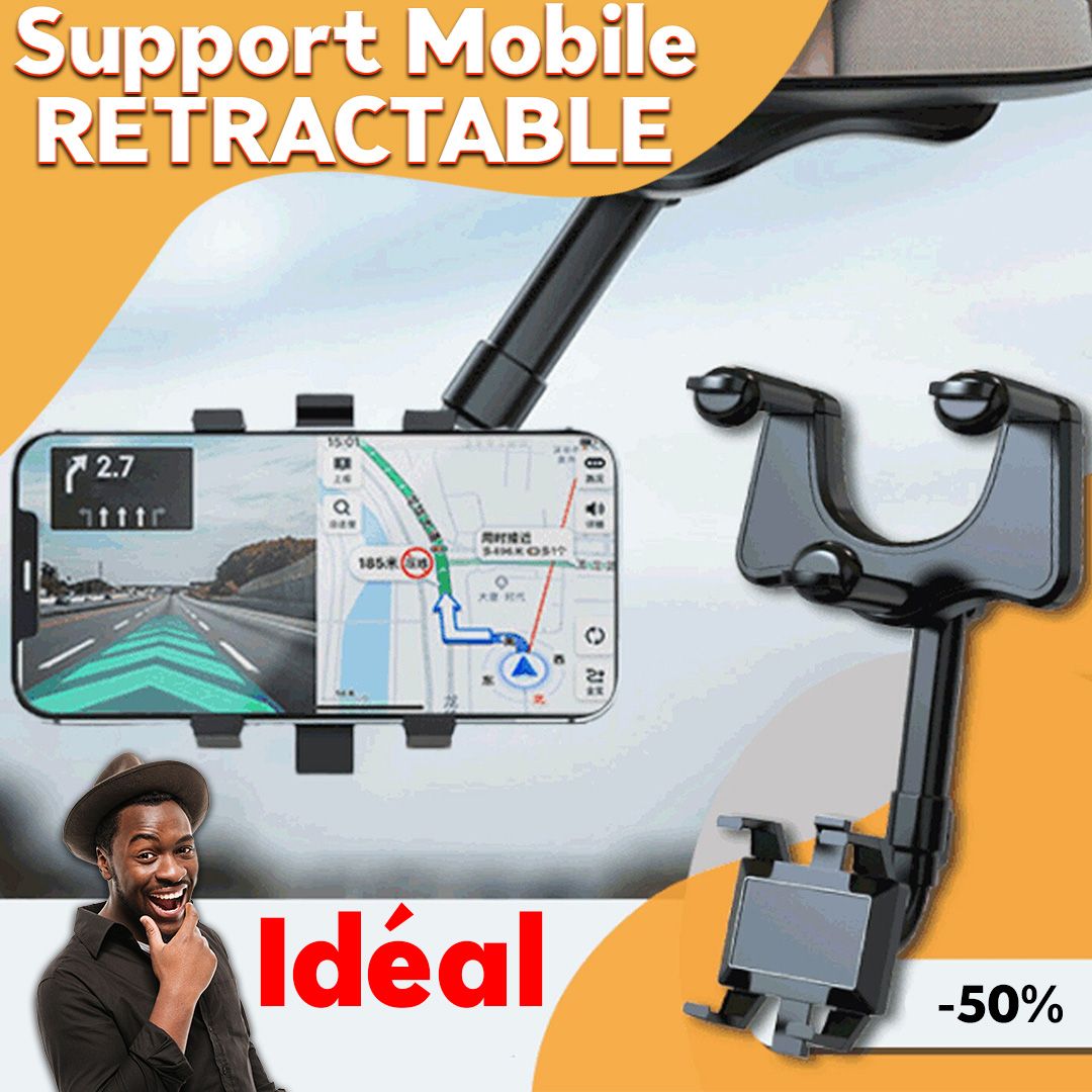 Support de téléphone portable rotatif et rétractable-GNK
